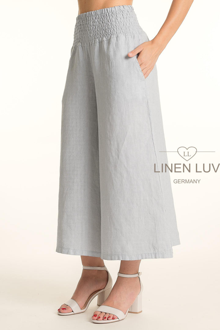 French Linen Crop Palazzo