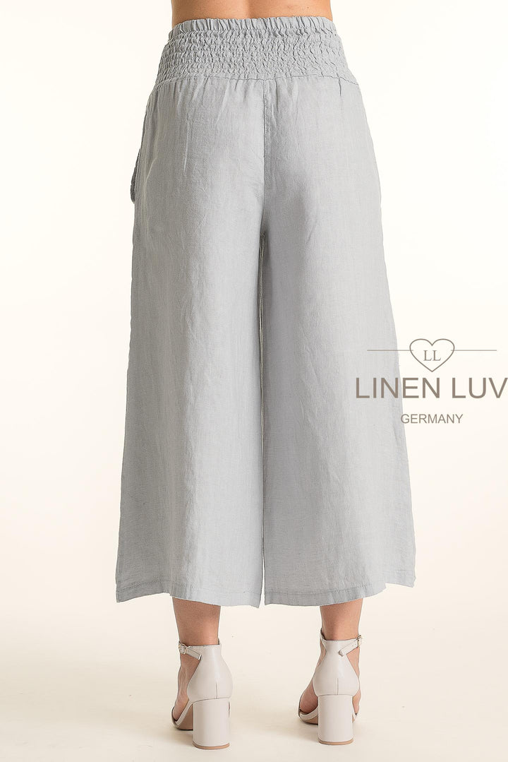 French Linen Crop Palazzo