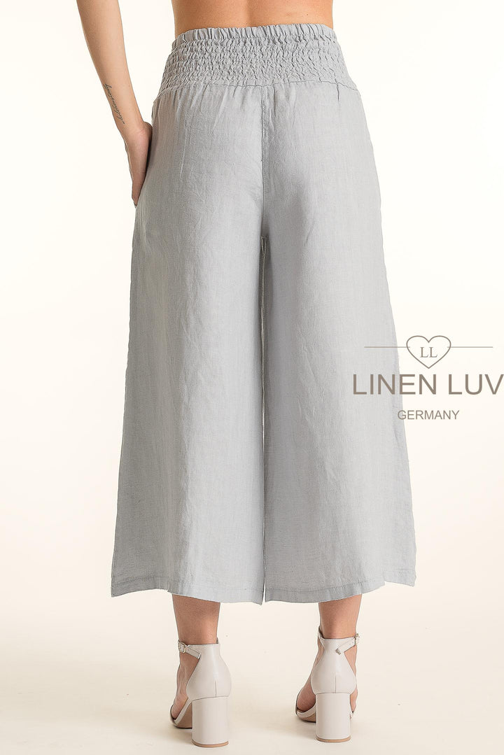 French Linen Crop Palazzo