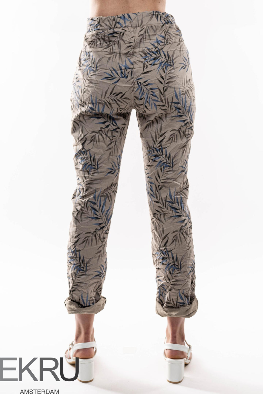 Euro Crinkle Travel Pant Print - Breathable Naturals | Glam & Fame Clothing
