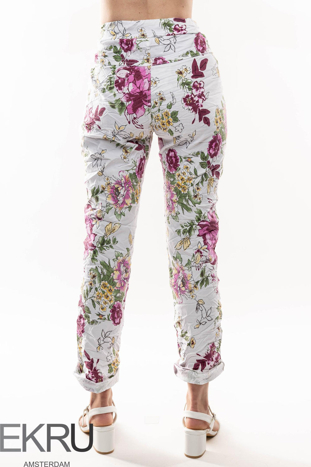 Euro Crinkle Travel Pant Print - Breathable Naturals | Glam & Fame Clothing