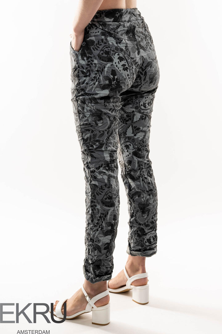 Euro Crinkle Travel Pant Print - Breathable Naturals | Glam & Fame Clothing