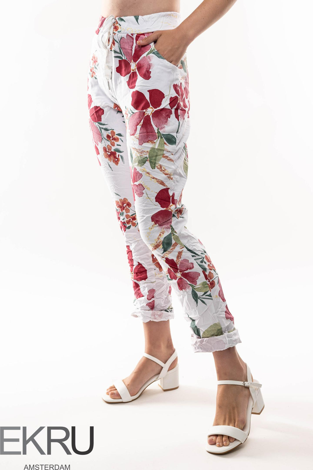 Euro Crinkle Travel Pant Print - Breathable Naturals | Glam & Fame Clothing