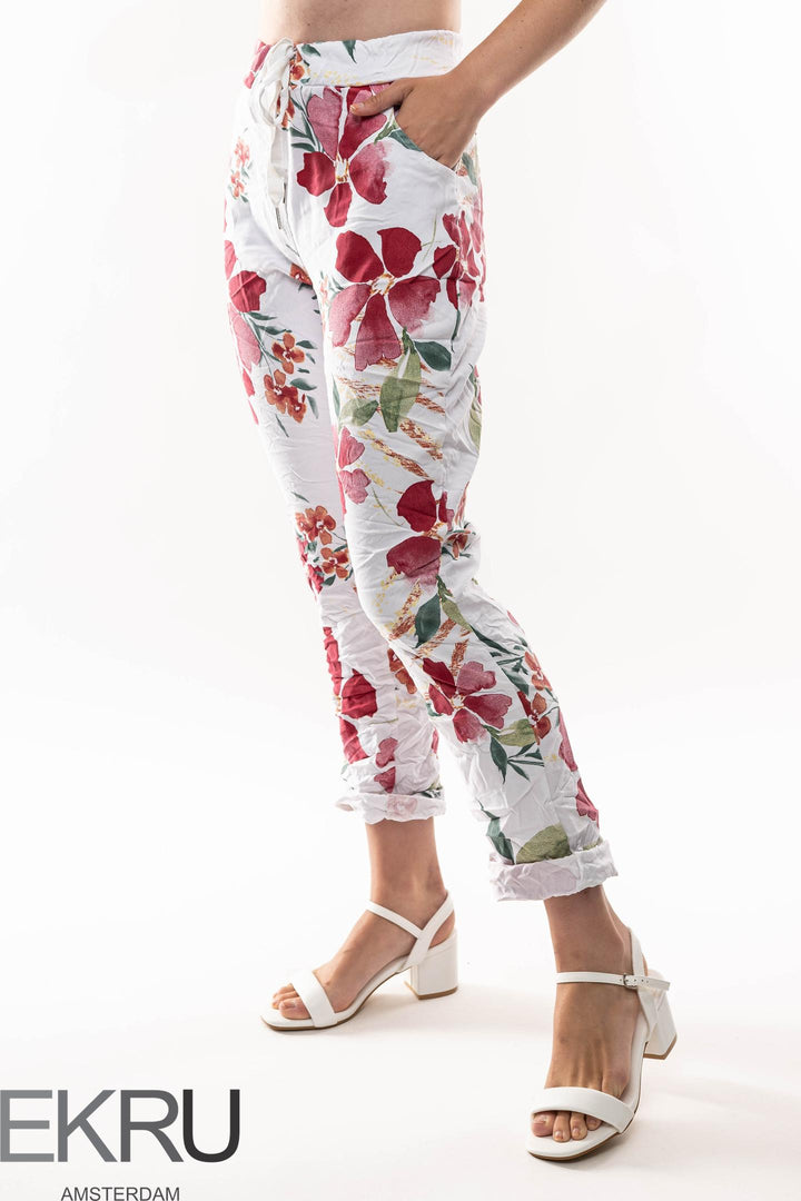 Euro Crinkle Travel Pant Print - Breathable Naturals | Glam & Fame Clothing