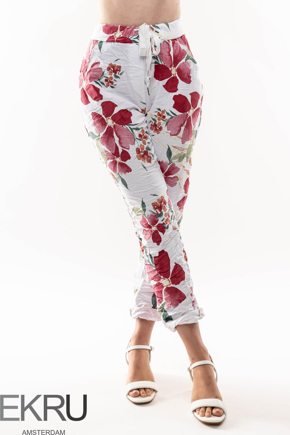 Euro Crinkle Travel Pant Print - Breathable Naturals | Glam & Fame Clothing
