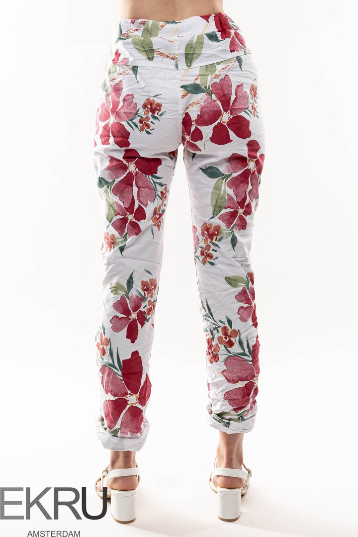 Euro Crinkle Travel Pant Print - Breathable Naturals | Glam & Fame Clothing
