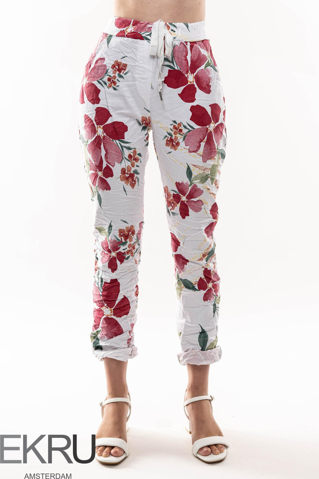 Euro Crinkle Travel Pant Print - Breathable Naturals | Glam & Fame Clothing