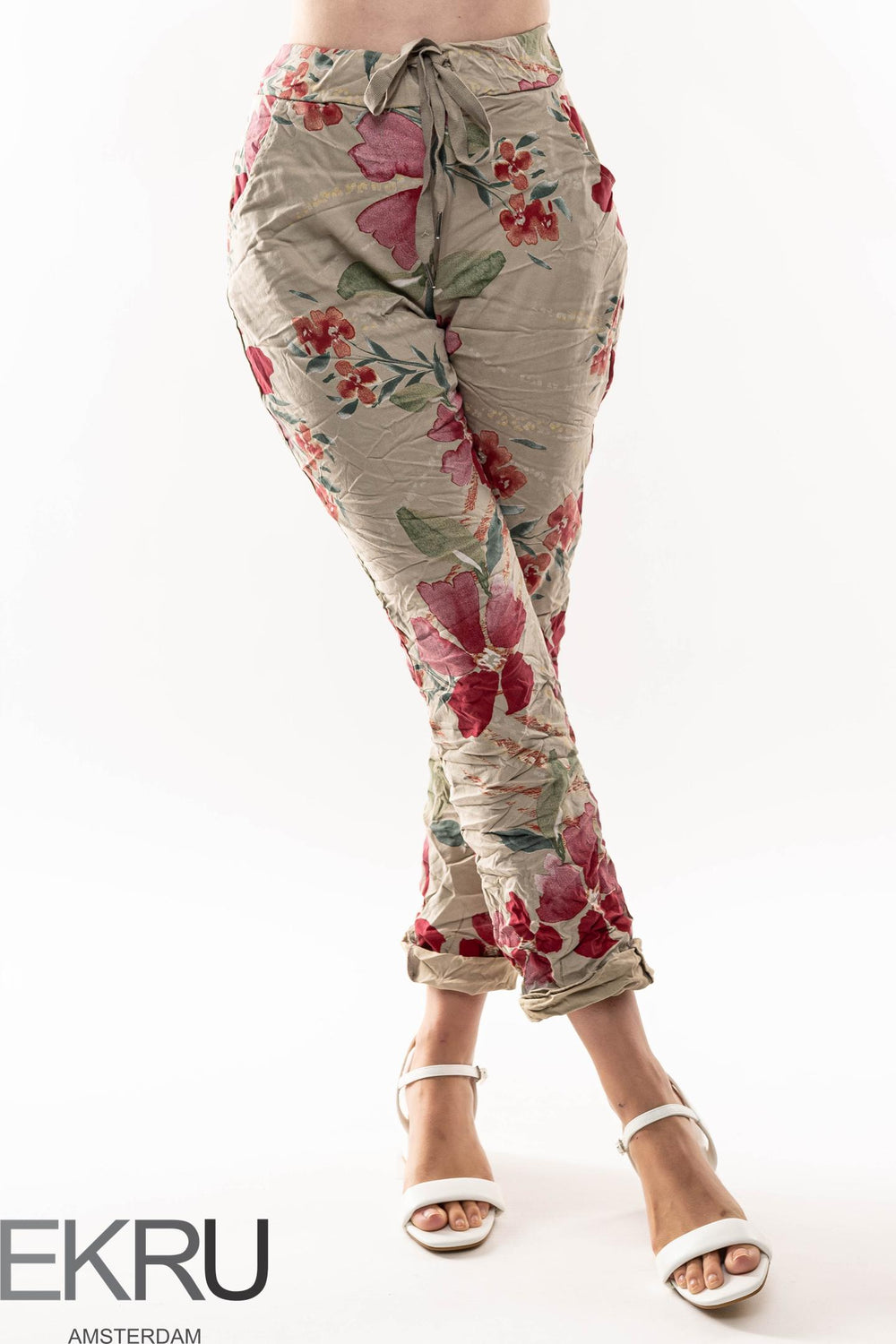 Euro Crinkle Travel Pant Print - Breathable Naturals | Glam & Fame Clothing