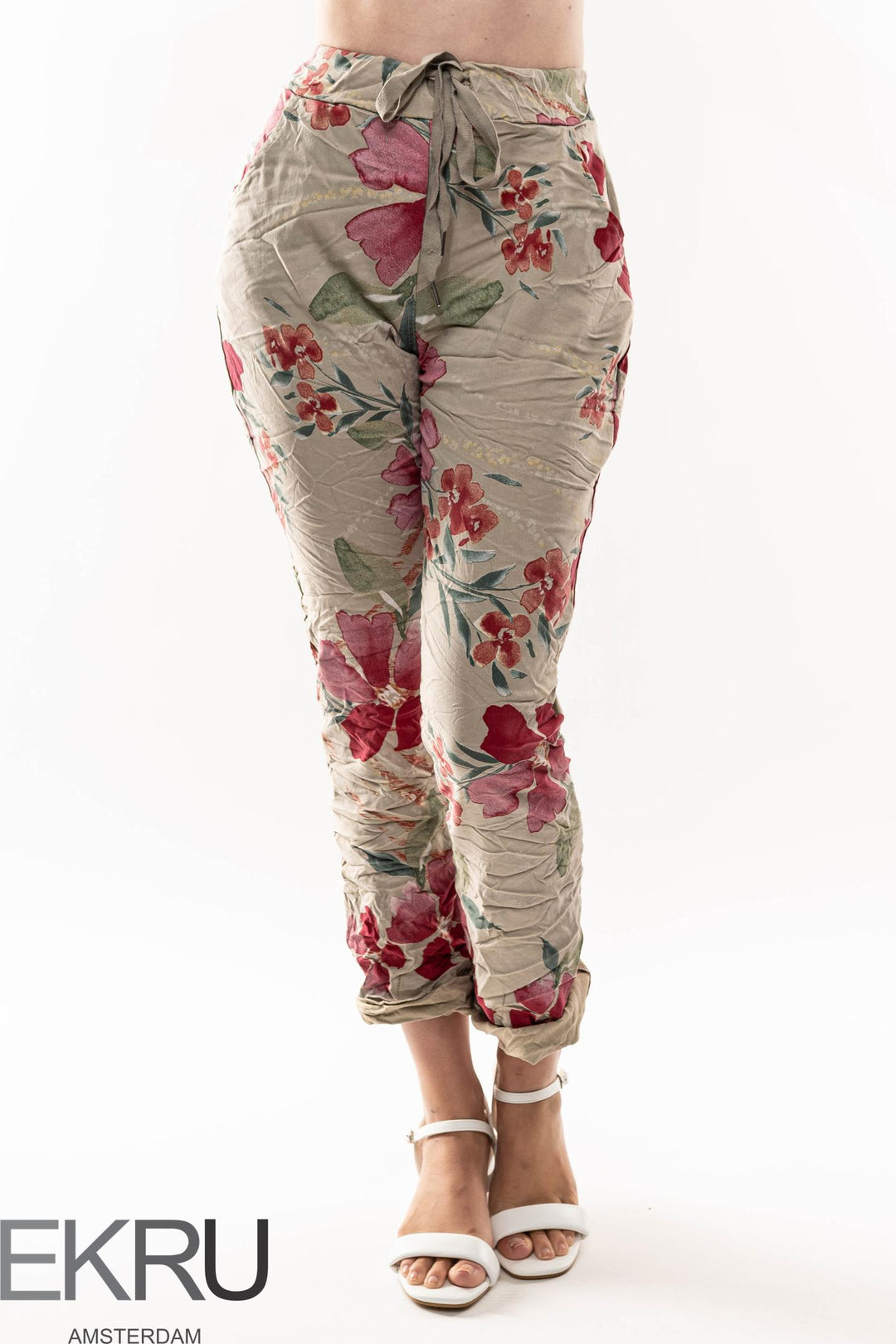 Euro Crinkle Travel Pant Print - Breathable Naturals | Glam & Fame Clothing
