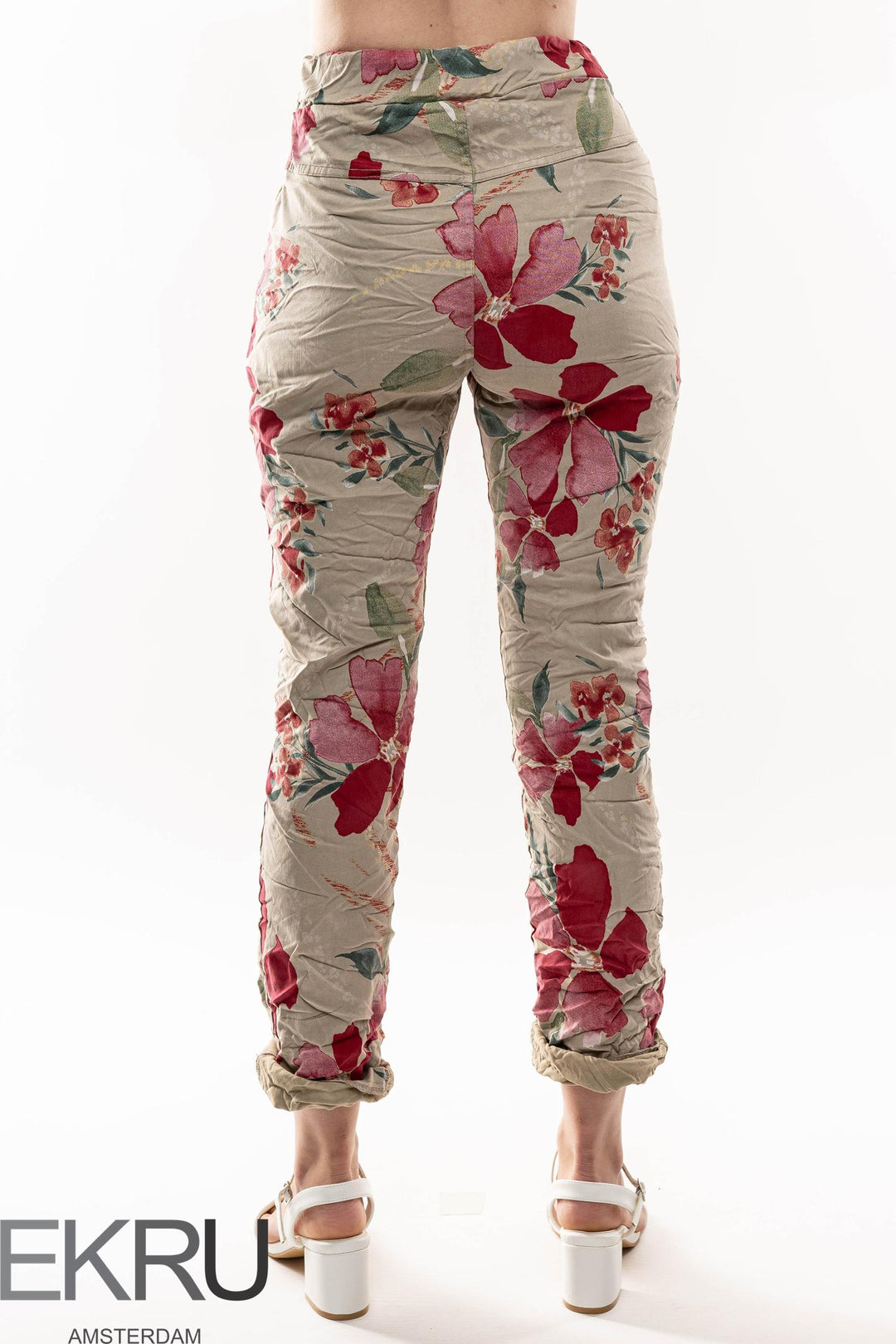 Euro Crinkle Travel Pant Print - Breathable Naturals | Glam & Fame Clothing