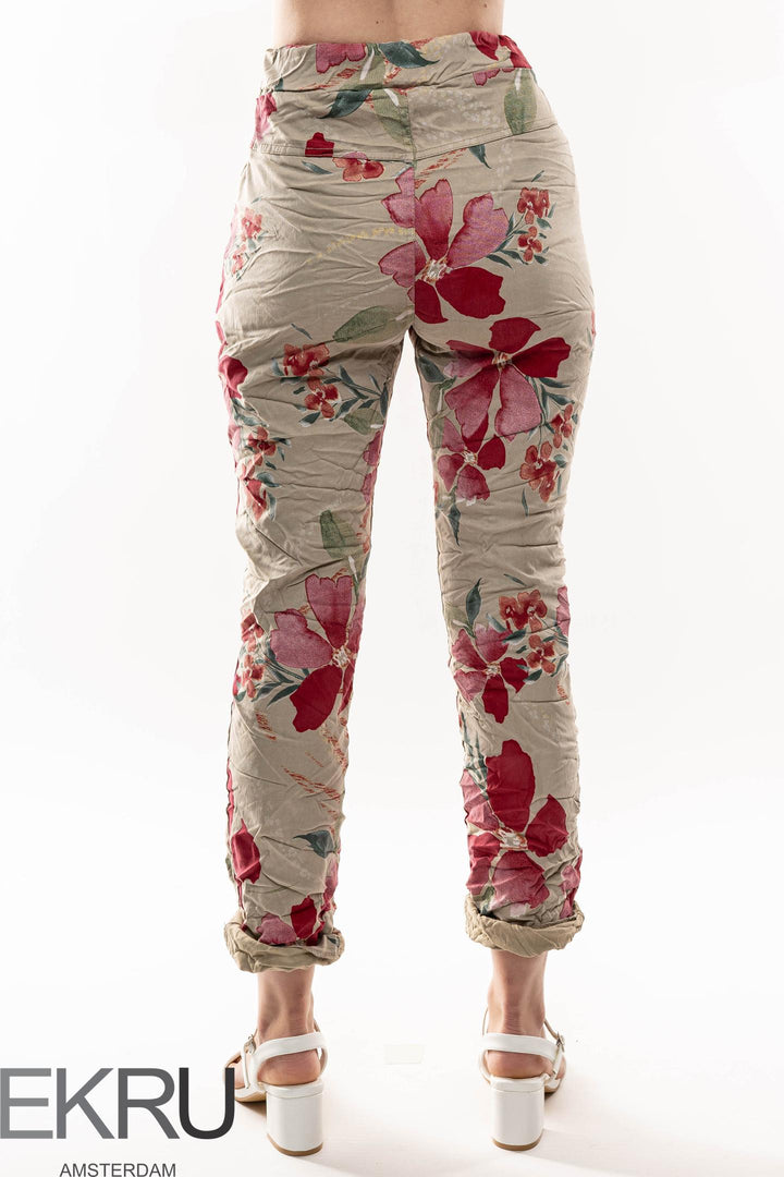 Euro Crinkle Travel Pant Print - Breathable Naturals | Glam & Fame Clothing