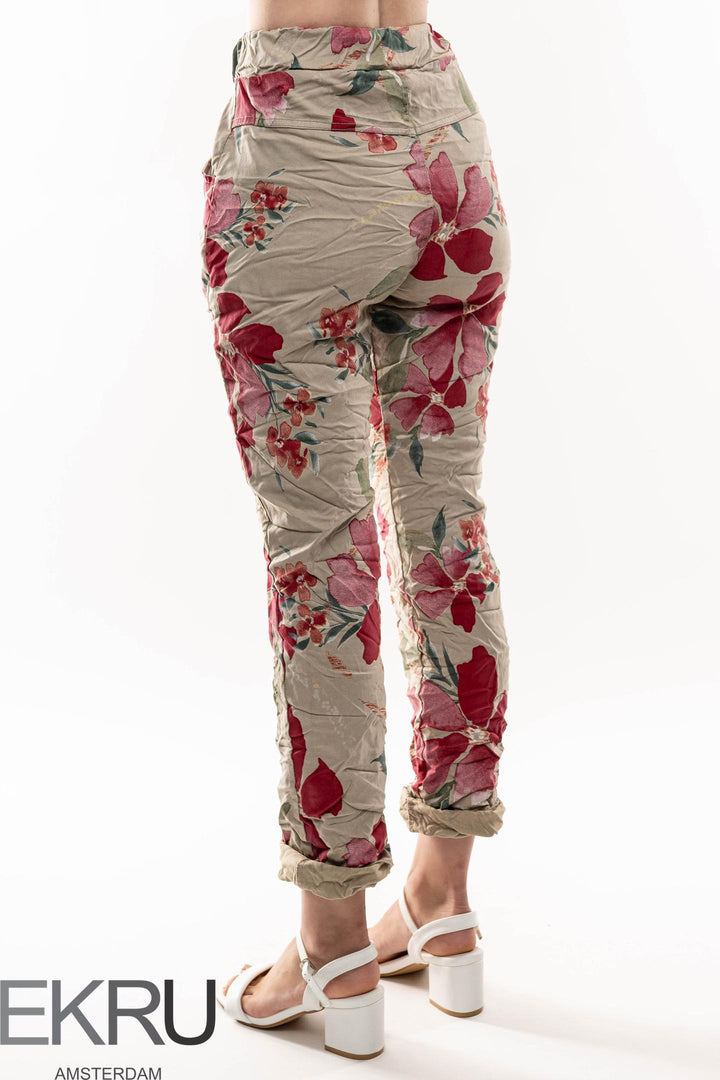 Euro Crinkle Travel Pant Print - Breathable Naturals | Glam & Fame Clothing