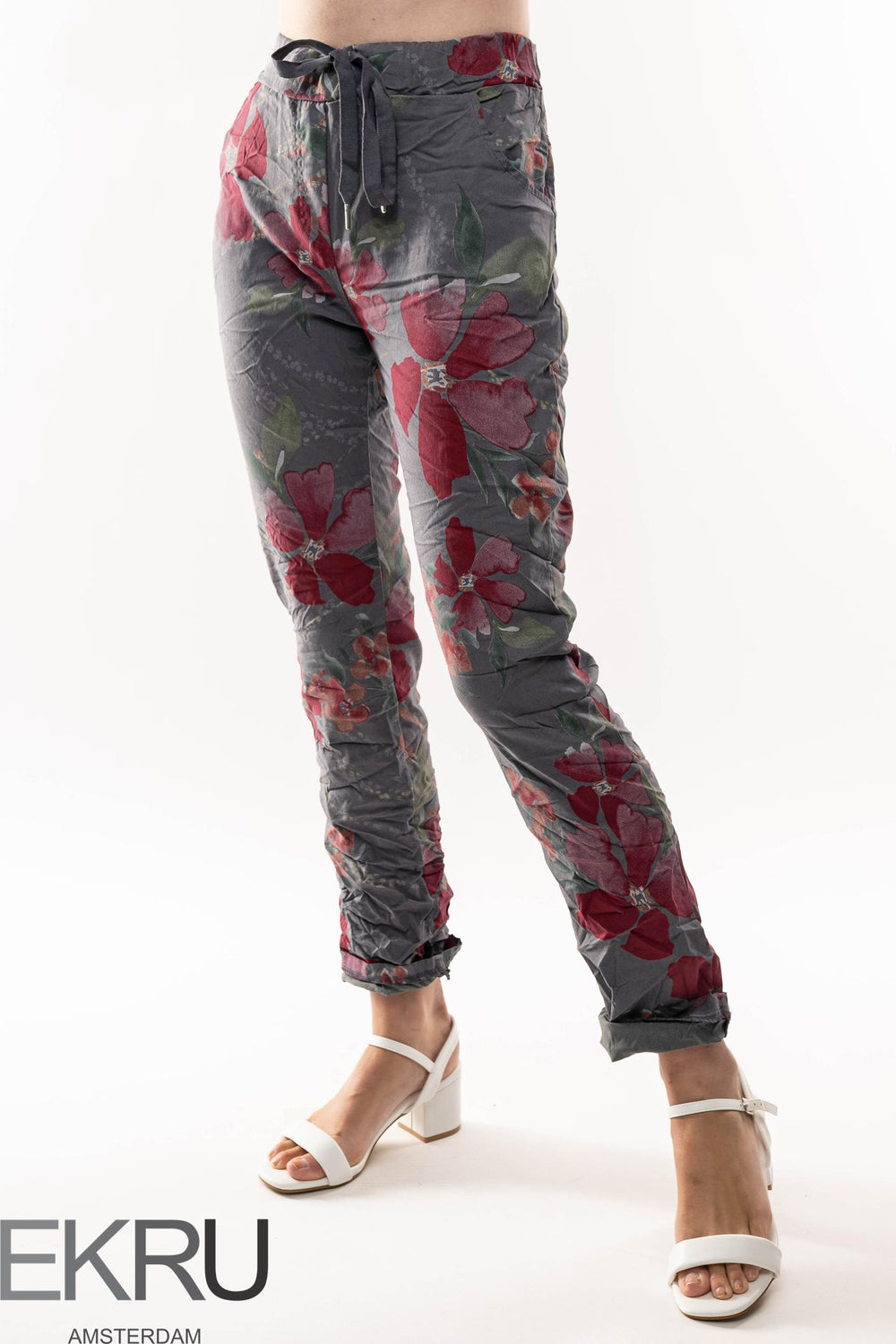 Euro Crinkle Travel Pant Print - Breathable Naturals | Glam & Fame Clothing