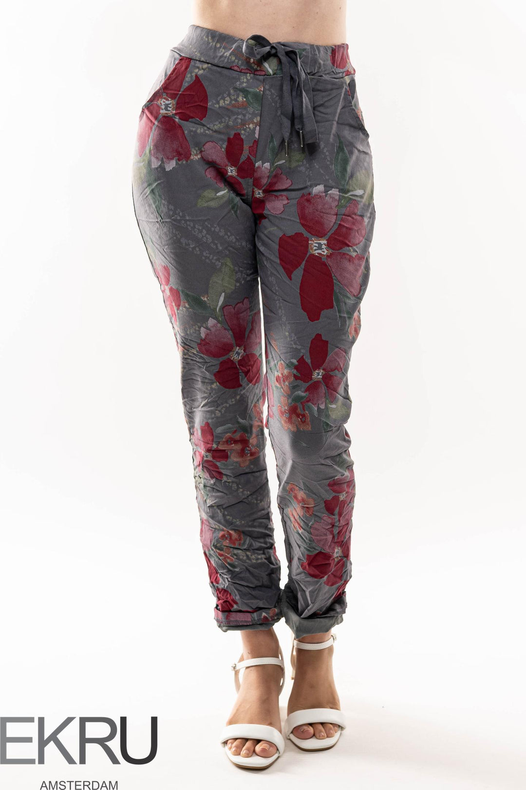 Euro Crinkle Travel Pant Print - Breathable Naturals | Glam & Fame Clothing
