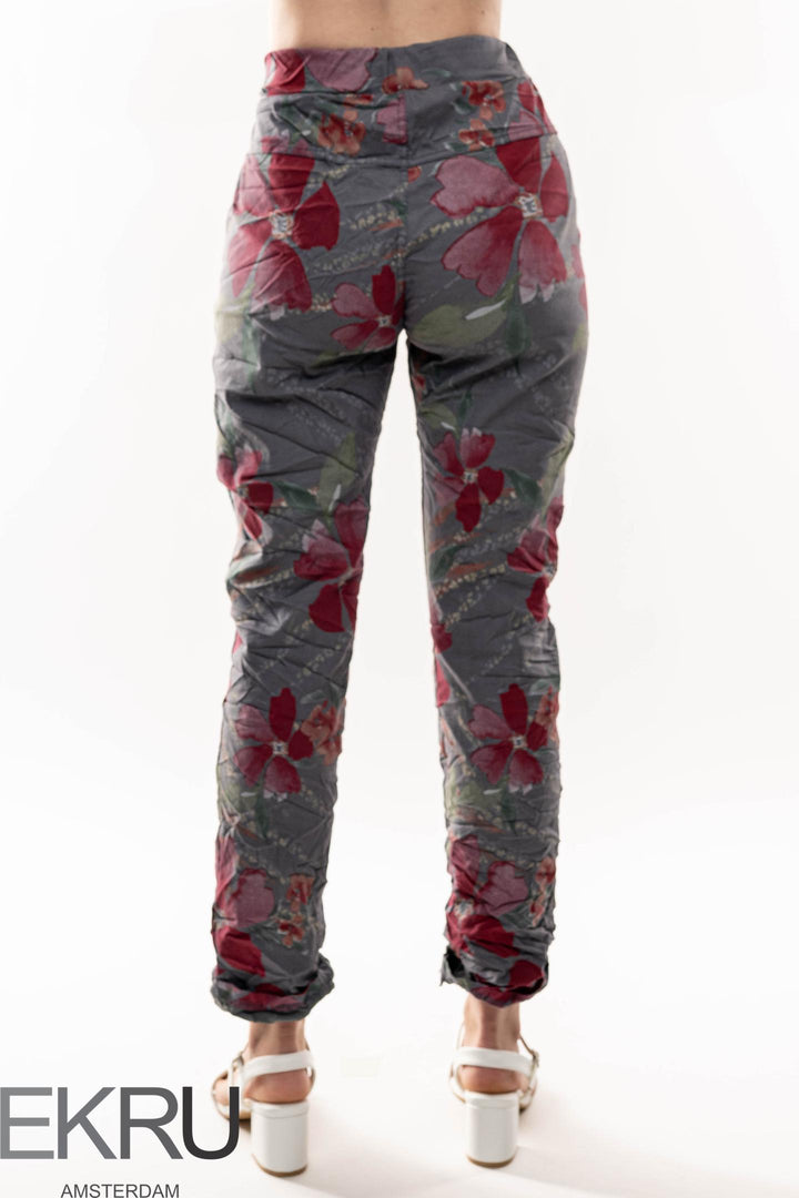 Euro Crinkle Travel Pant Print - Breathable Naturals | Glam & Fame Clothing
