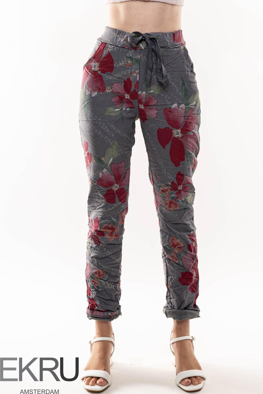 Euro Crinkle Travel Pant Print - Breathable Naturals | Glam & Fame Clothing