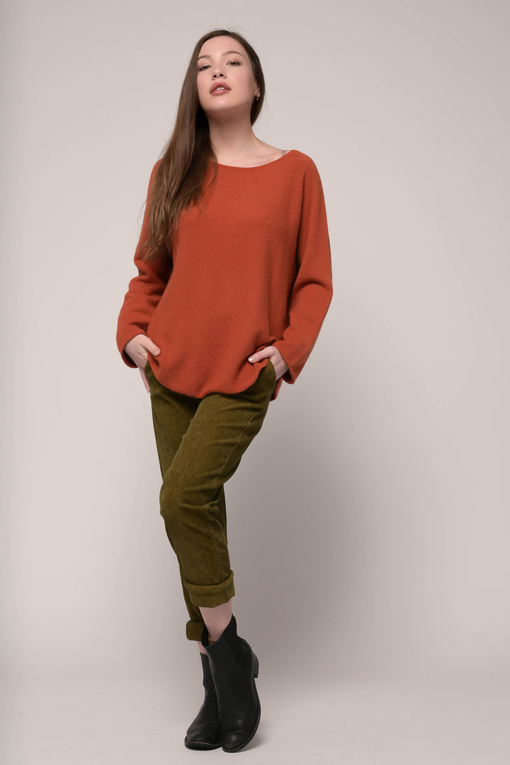 Euro Knit Pullover Sweater - Breathable Naturals | Glam & Fame Clothing