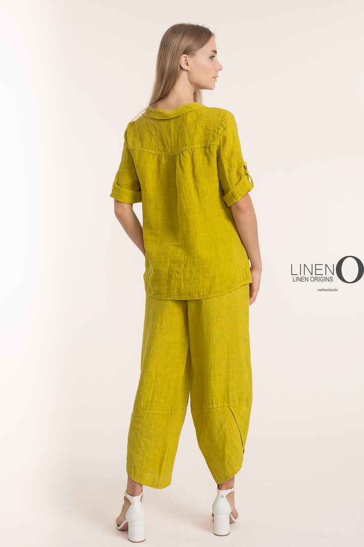Premium Woven French Linen Blouse - Breathable Naturals | Glam & Fame Clothing