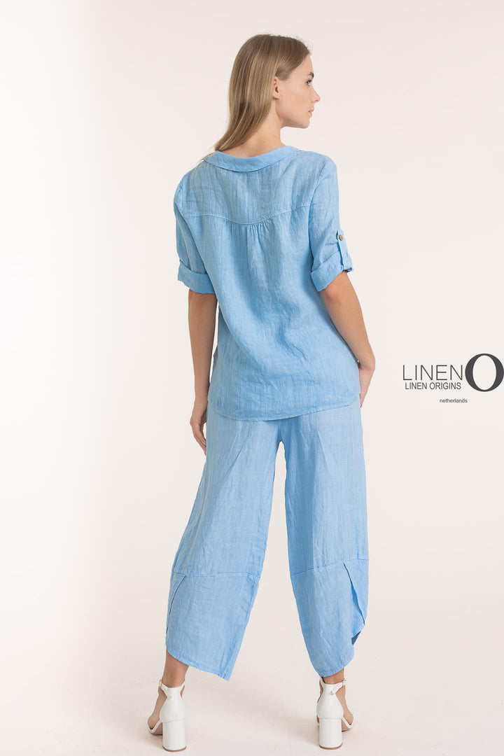 Premium Woven French Linen Blouse - Breathable Naturals | Glam & Fame Clothing