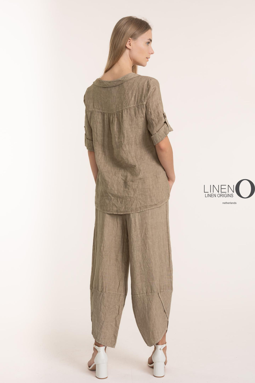 Premium Woven French Linen Blouse - Breathable Naturals | Glam & Fame Clothing