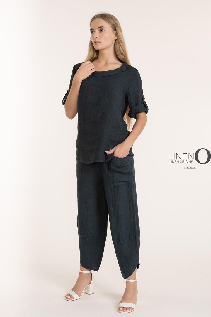 Premium Woven French Linen Blouse - Breathable Naturals | Glam & Fame Clothing