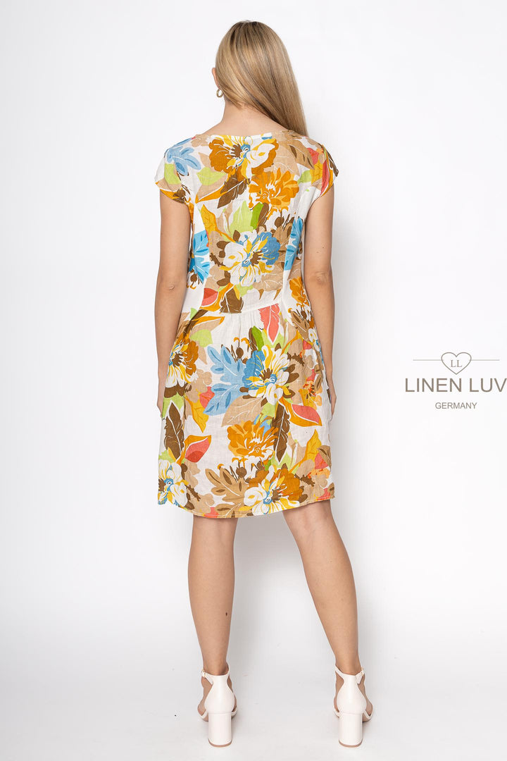 French Linen Sheath Dress With Pockets - Breathable Naturals | Glam & Fame Clothing
