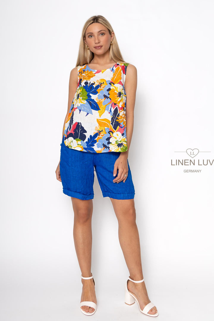 French Linen Hi-Lo Tank Print