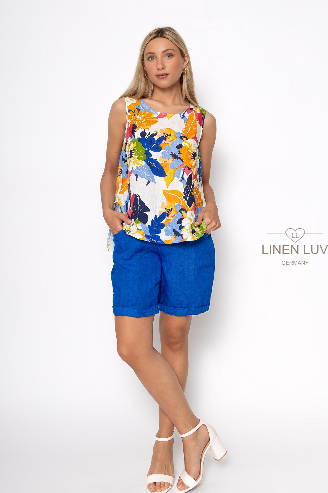 French Linen Hi-Lo Tank Print