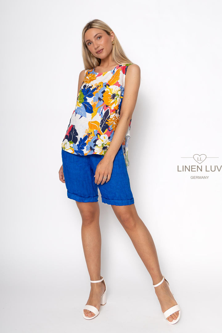 French Linen Hi-Lo Tank Print