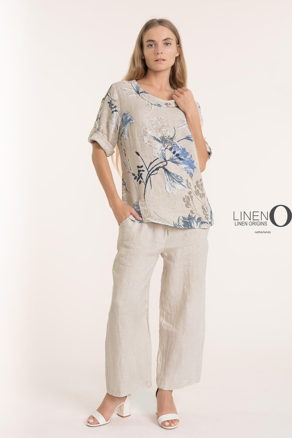 Premium Woven French Linen Blouse - Breathable Naturals | Glam & Fame Clothing