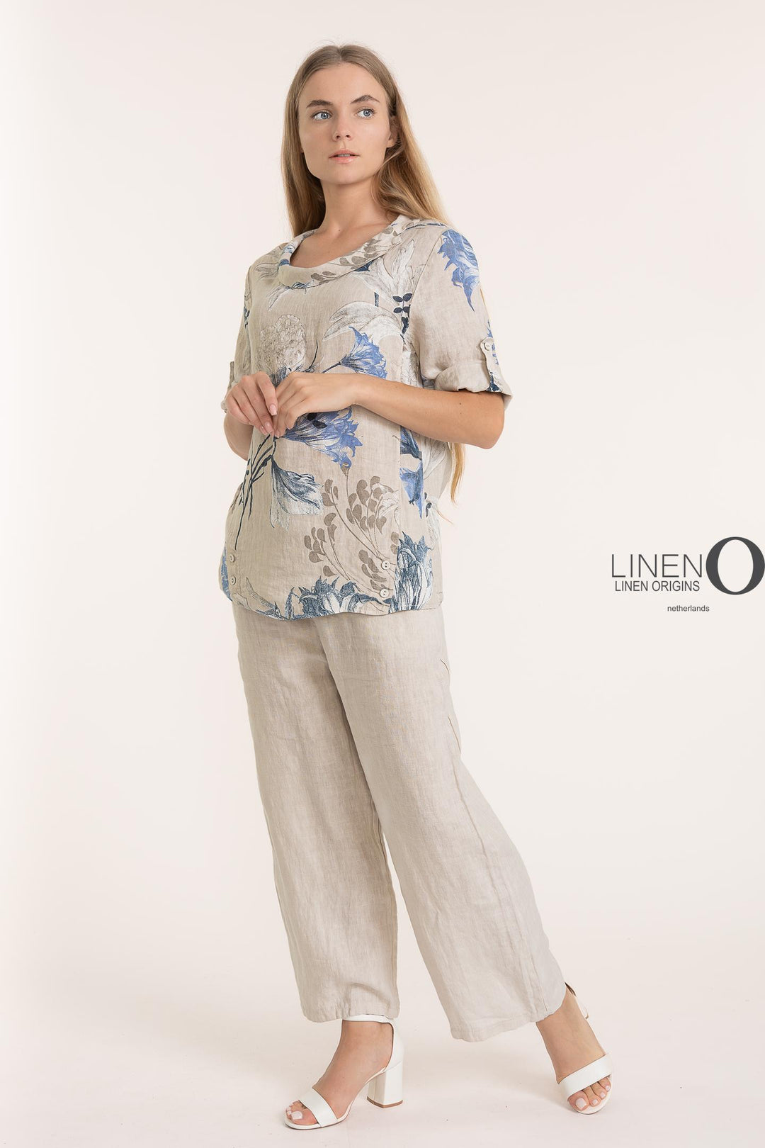 Premium Woven French Linen Blouse - Breathable Naturals | Glam & Fame Clothing