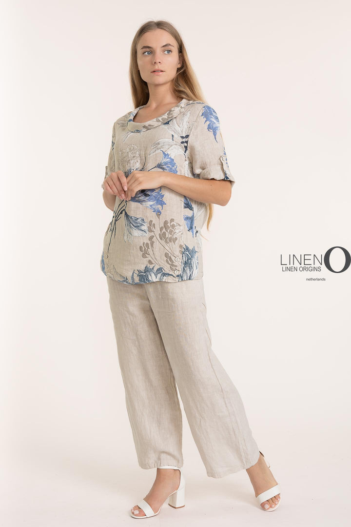 Premium Woven French Linen Blouse - Breathable Naturals | Glam & Fame Clothing