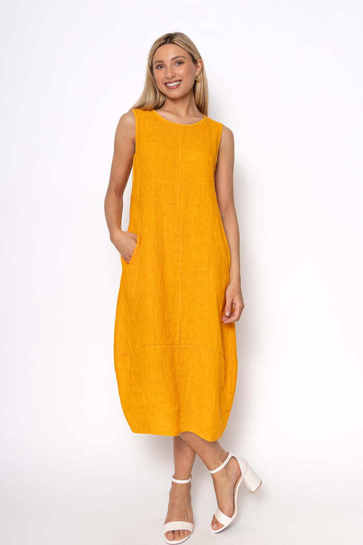 French Linen Camisole Shift Dress - Breathable Naturals | Glam & Fame Clothing