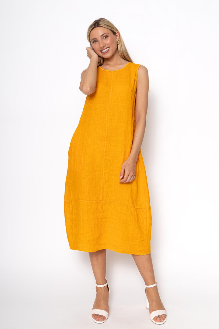 French Linen Camisole Shift Dress - Breathable Naturals | Glam & Fame Clothing