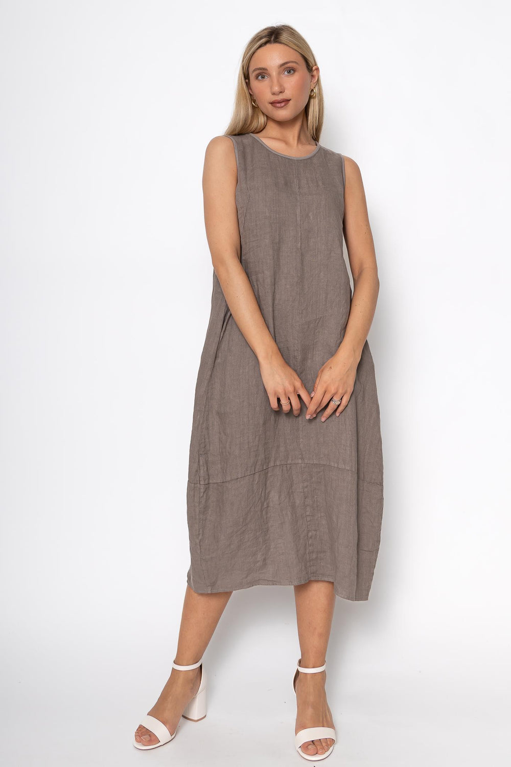 French Linen Camisole Shift Dress - Breathable Naturals | Glam & Fame Clothing