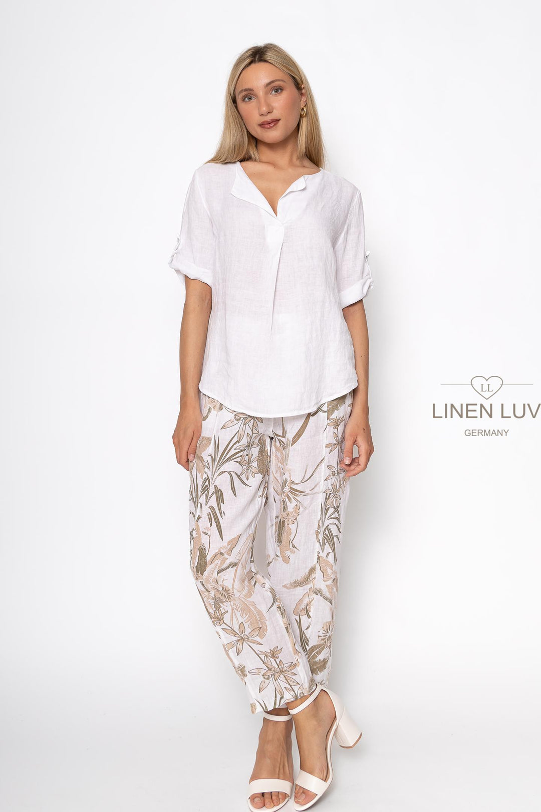 French Linen Classic Popover Shirt - Breathable Naturals | Glam & Fame Clothing