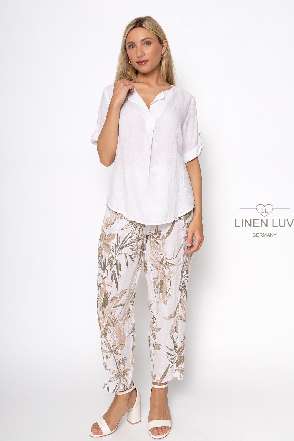 French Linen Classic Popover Shirt - Breathable Naturals | Glam & Fame Clothing