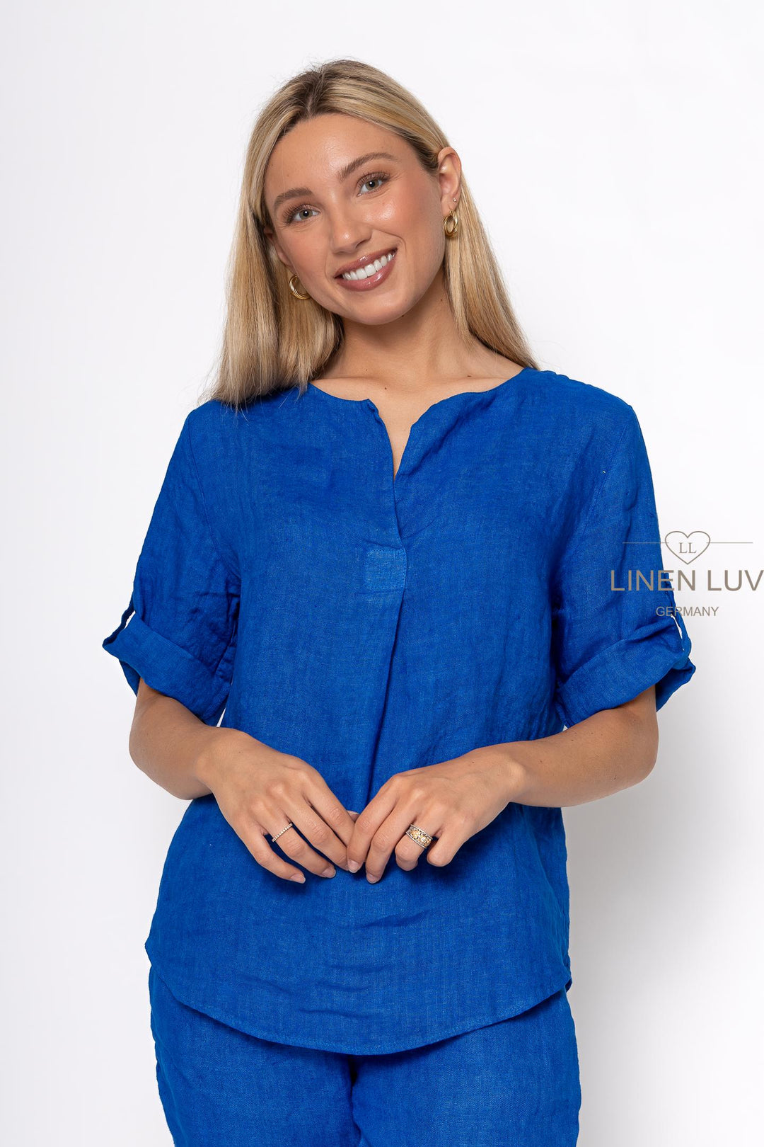French Linen Classic Popover Shirt - Breathable Naturals | Glam & Fame Clothing