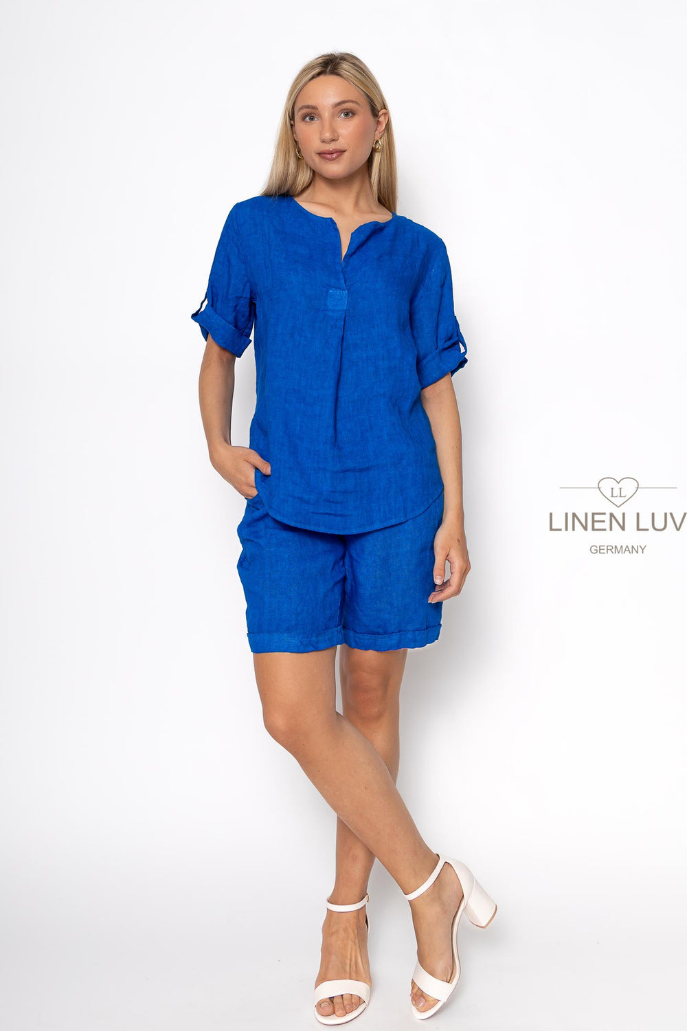 French Linen Classic Popover Shirt - Breathable Naturals | Glam & Fame Clothing
