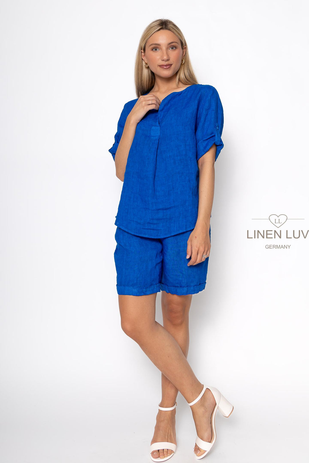 French Linen Classic Popover Shirt - Breathable Naturals | Glam & Fame Clothing