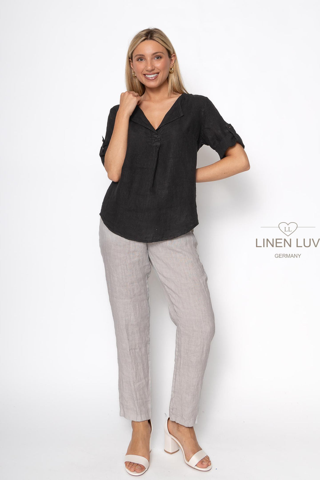 French Linen Classic Popover Shirt