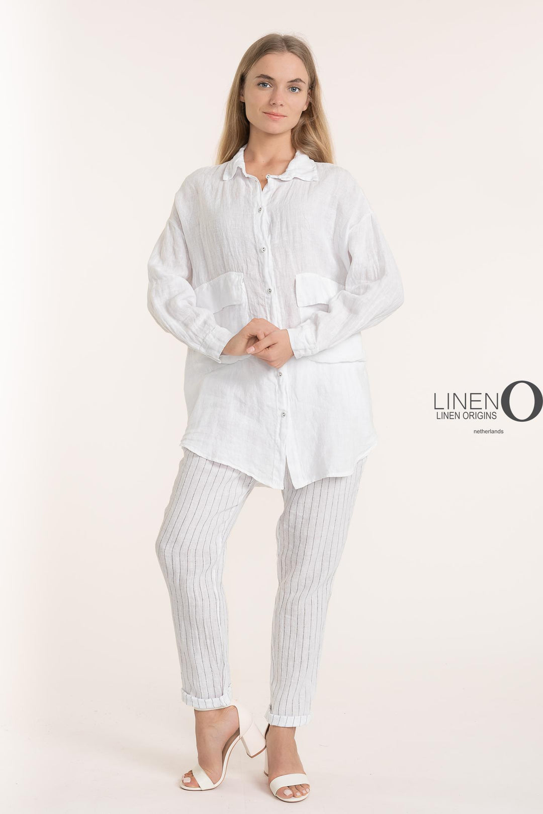 French Linen Oversized Shirt - Breathable Naturals | Glam & Fame Clothing