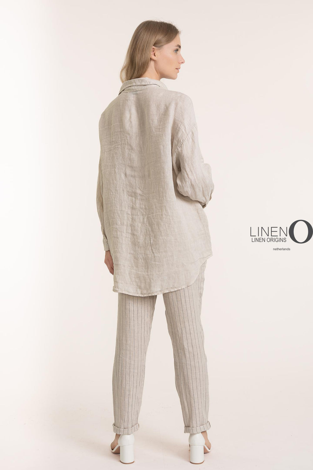 French Linen Oversized Shirt - Breathable Naturals | Glam & Fame Clothing