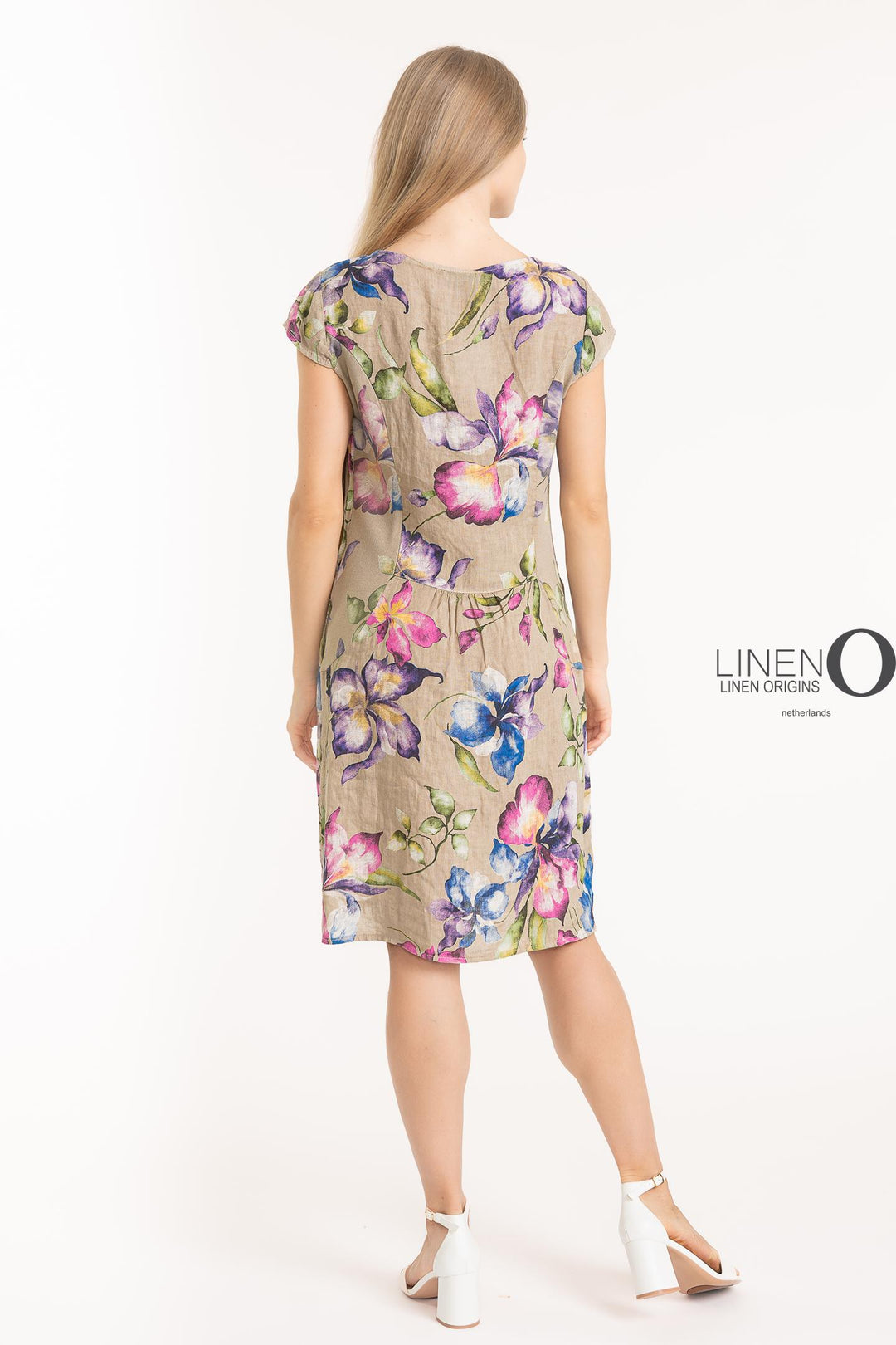 French Linen Sheath Dress With Pockets - Breathable Naturals | Glam & Fame Clothing