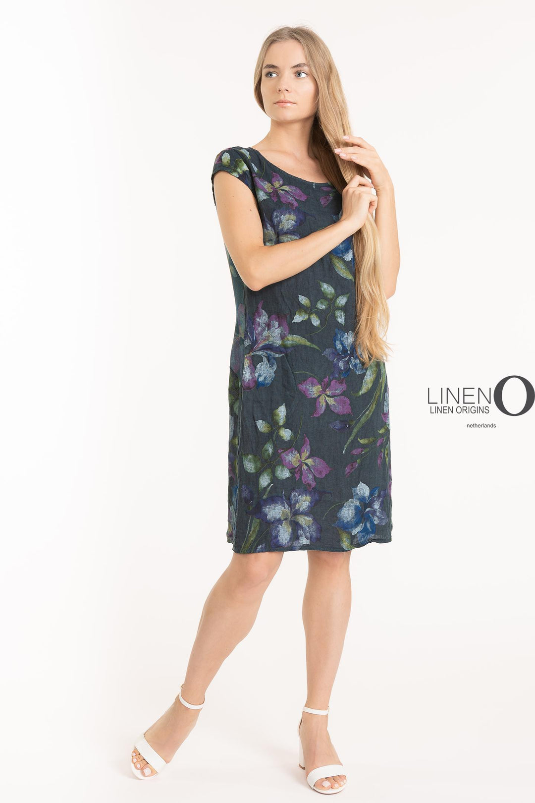 French Linen Sheath Dress With Pockets - Breathable Naturals | Glam & Fame Clothing