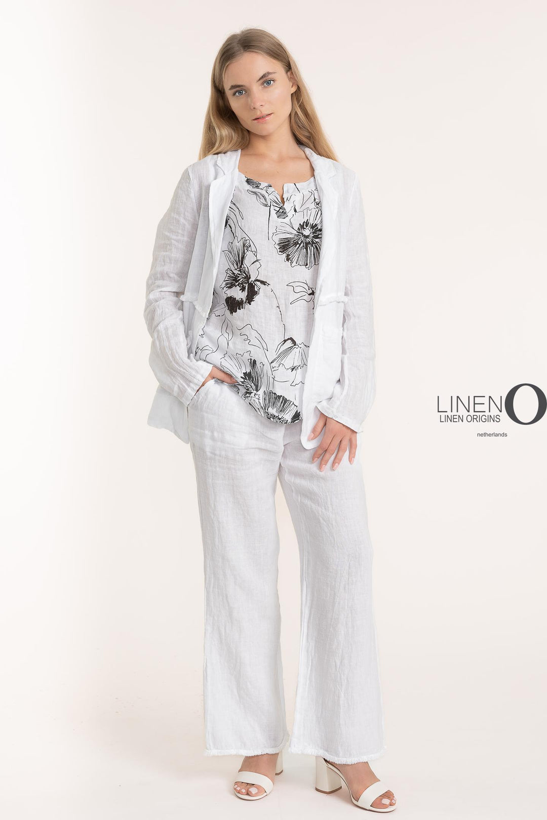 French Linen Blazer Premium Woven - Breathable Naturals | Glam & Fame Clothing