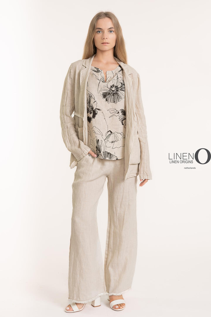 French Linen Blazer Premium Woven - Breathable Naturals | Glam & Fame Clothing