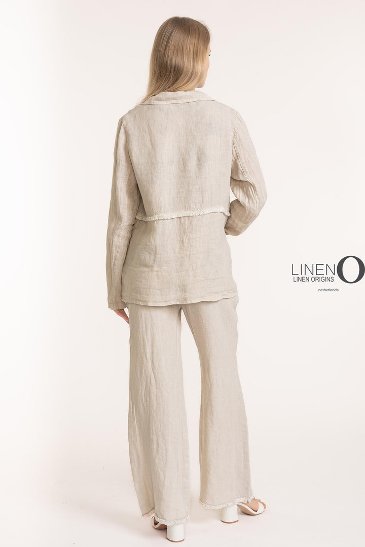 French Linen Blazer Premium Woven - Breathable Naturals | Glam & Fame Clothing