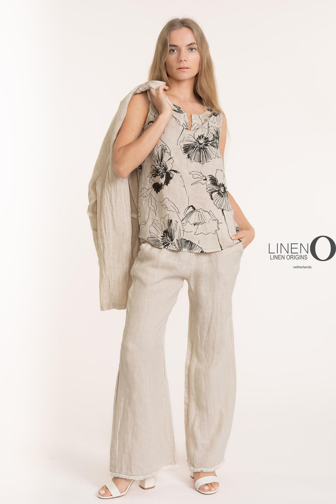 French Linen Blazer Premium Woven - Breathable Naturals | Glam & Fame Clothing
