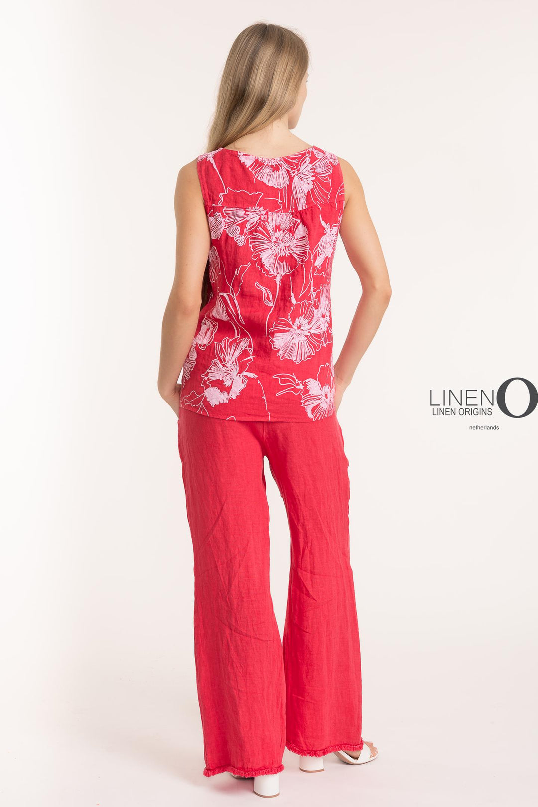 French Linen V - Neck Sleeveless Top